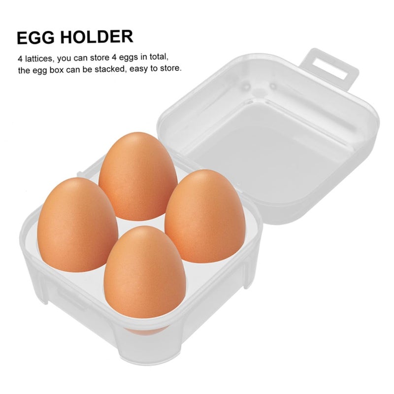 2 Compartment Egg Storage Container With Lid Portable Refrigerator Box For Camping Picnic - Image 4