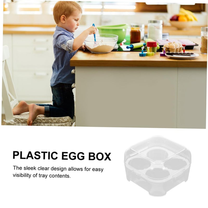 2 Compartment Egg Storage Container With Lid Portable Refrigerator Box For Camping Picnic - Image 5