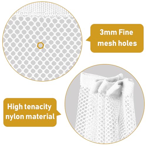 Gudui Indoor Outdoor Baby Safety Stair Railing Net 10ft x 2.6ft Baby Proofing Stair Balcony Banister Rail Guard Child Safety Stair Protection Safe Rail, White - Image 3