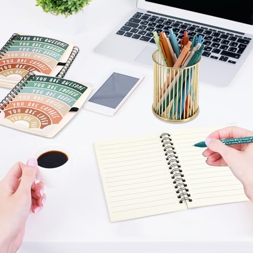 Thenshop 80 Pcs Mental Health Awareness Gifts Bulk 40 Notebook Journals 40 Positive Affirmation Pens for Women Coworker Office Staff Nurse Teacher Student End of Year Gifts (Rainbow Color) - Image 5