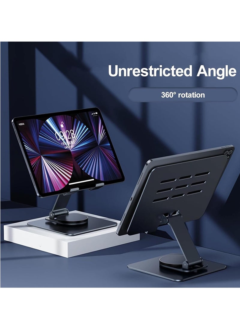 Generic - 360 Degree Swivel Folding Tablet Stand Portable Tablet Holder for up to 14 inch , Ergonomic Tablet Stand for Desk, Foldable Laptop Holder Suitable for 11 to 14 inch Tablet - Image 1