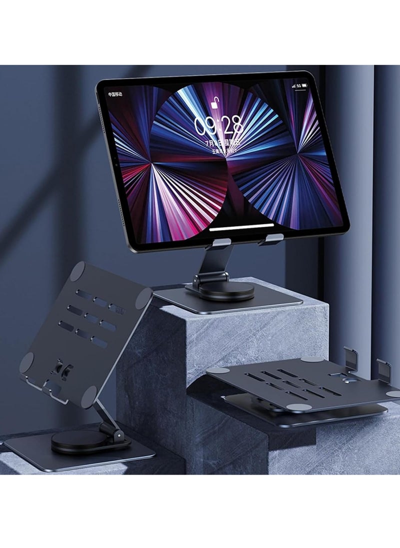 Generic - 360 Degree Swivel Folding Tablet Stand Portable Tablet Holder for up to 14 inch , Ergonomic Tablet Stand for Desk, Foldable Laptop Holder Suitable for 11 to 14 inch Tablet - Image 1