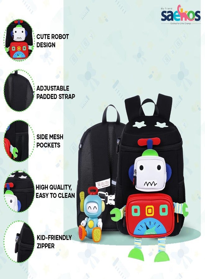 SAEKOS Kids School Bag for Preschool | Durable Water-Resistant Backpack for Toddlers Ages 2-5 | Fits A4 Books | Water Bottle Pocket | Comfortable Straps | School Bag for Boys and Girls - Image 2