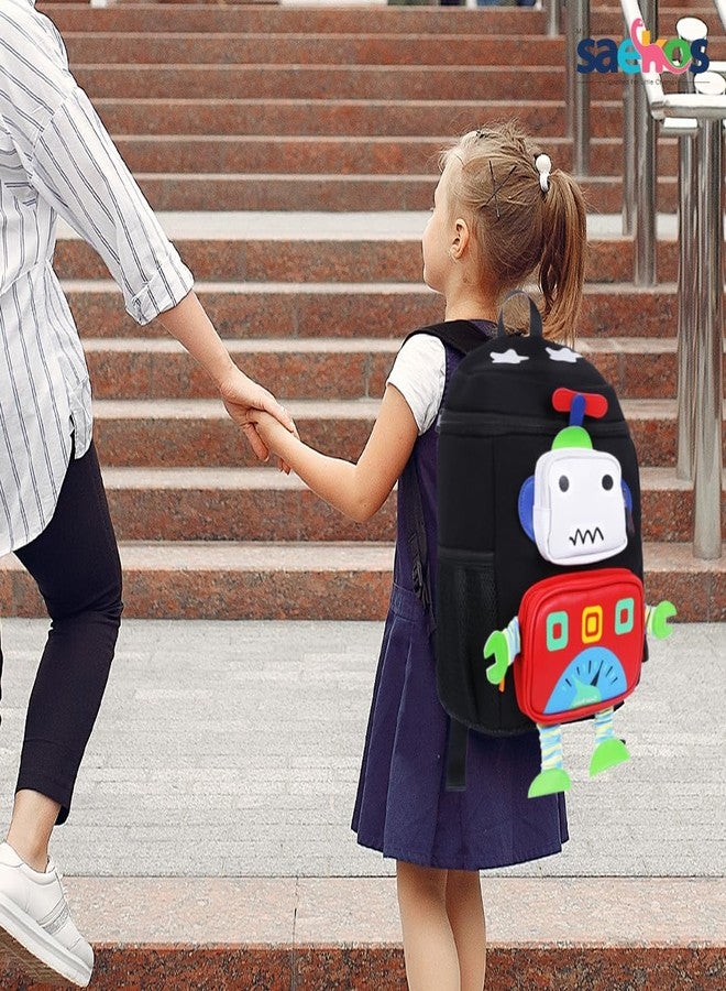 SAEKOS Kids School Bag for Preschool | Durable Water-Resistant Backpack for Toddlers Ages 2-5 | Fits A4 Books | Water Bottle Pocket | Comfortable Straps | School Bag for Boys and Girls - Image 4