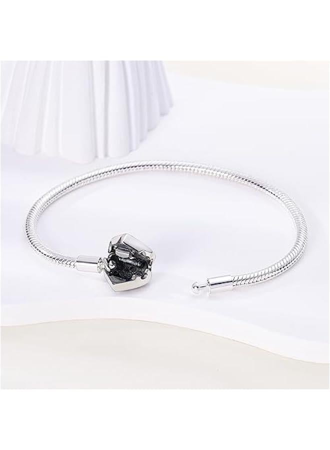 Arabest 925 Sterling Silver Charm Bracelet for Woman Snake Chain Bracelet Star Moon erfly Cute Iconic Moments European Bracelet Jewelry Gift for Woman  - Image 3