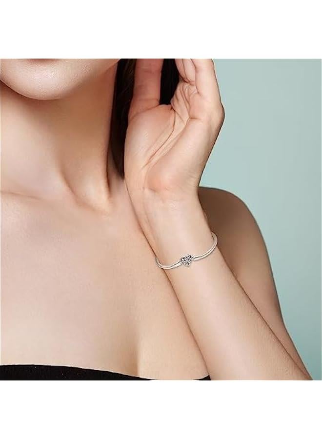 Arabest 925 Sterling Silver Charm Bracelet for Woman Snake Chain Bracelet Star Moon erfly Cute Iconic Moments European Bracelet Jewelry Gift for Woman  - Image 5