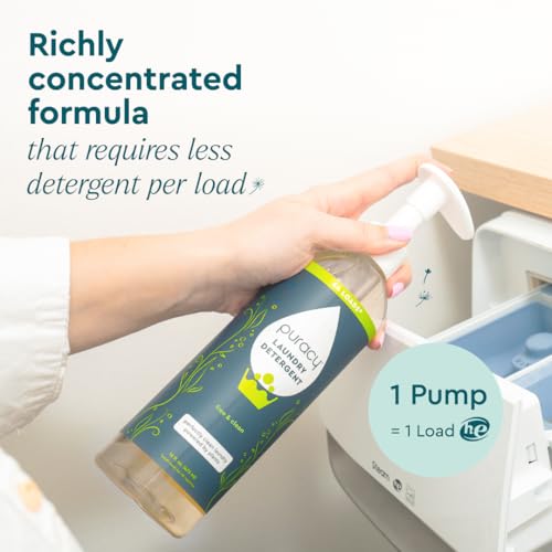 Puracy Laundry Detergent Refill - Enzyme-Powered Liquid Detergent Concentrate, Natural Laundry Detergent Seen on TikTok, Non-Toxic (Free & Clear, 48 fl oz, 192 Loads) - Image 5