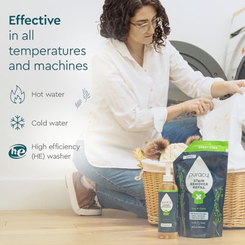 Puracy Laundry Detergent Refill - Enzyme-Powered Liquid Detergent Concentrate, Natural Laundry Detergent Seen on TikTok, Non-Toxic (Free & Clear, 48 fl oz, 192 Loads) - Image 4