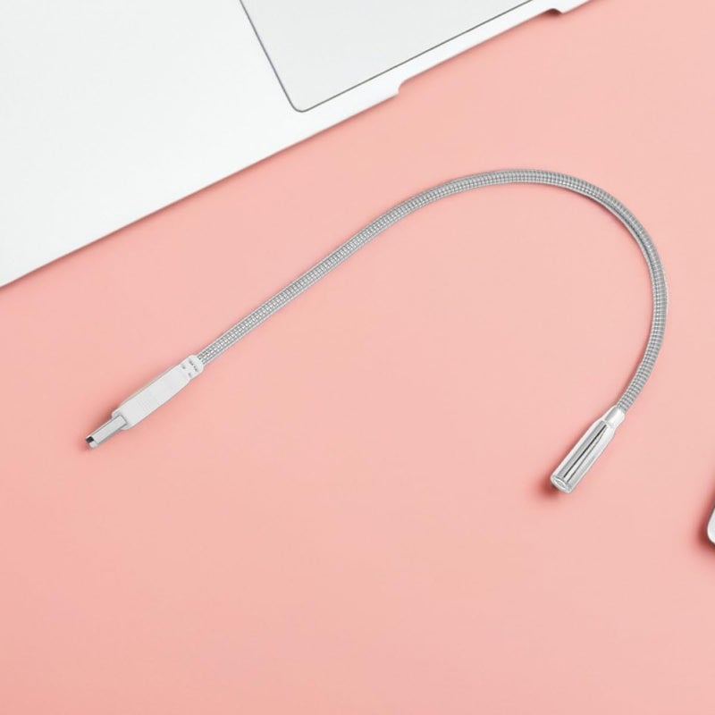 USB Powered LED Keyboard Lamp 2pcs Flexible Metal Gooseneck Eye-Caring USB Light for Laptop and Desktop Night Reading Adjustable Portable for Office and Study - Image 3