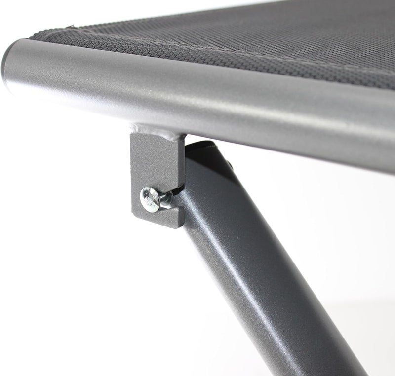 Sisliya Sisliya Folding Stool Camping Stool Footrest Made of Aluminium Coated Framefor Balcony PatioFoot Stool Folding Travel Stool  - Image 5