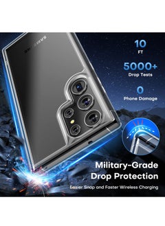 Generic for Samsung Galaxy S24 Ultra Case, TPU Soft Film Screen Protector X2, Tempered Glass Camera Protector X2, Slim Fit Transparent Mobile Phone Back Cover 5-in-1 Full Body Protetive Accessorise  - Image 5