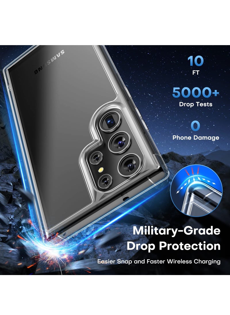 Generic for Samsung Galaxy S24 Ultra Case, TPU Soft Film Screen Protector X2, Tempered Glass Camera Protector X2, Slim Fit Transparent Mobile Phone Back Cover 5-in-1 Full Body Protetive Accessorise  - Image 5
