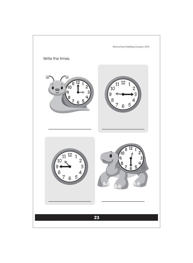 School Zone Tell Time Workbook - Ages 6 to 8, 1st Grade, 2nd Grade, Telling Time, Digital, Analog, Clock, and More (School Zone Little Get Ready!™ Book Series) - Image 3