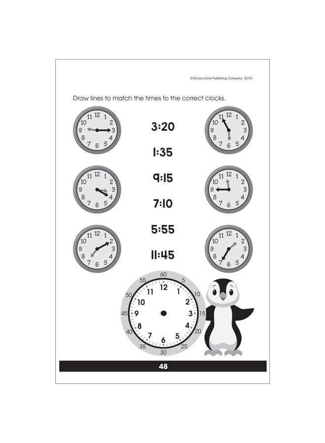 School Zone Tell Time Workbook - Ages 6 to 8, 1st Grade, 2nd Grade, Telling Time, Digital, Analog, Clock, and More (School Zone Little Get Ready!™ Book Series) - Image 5