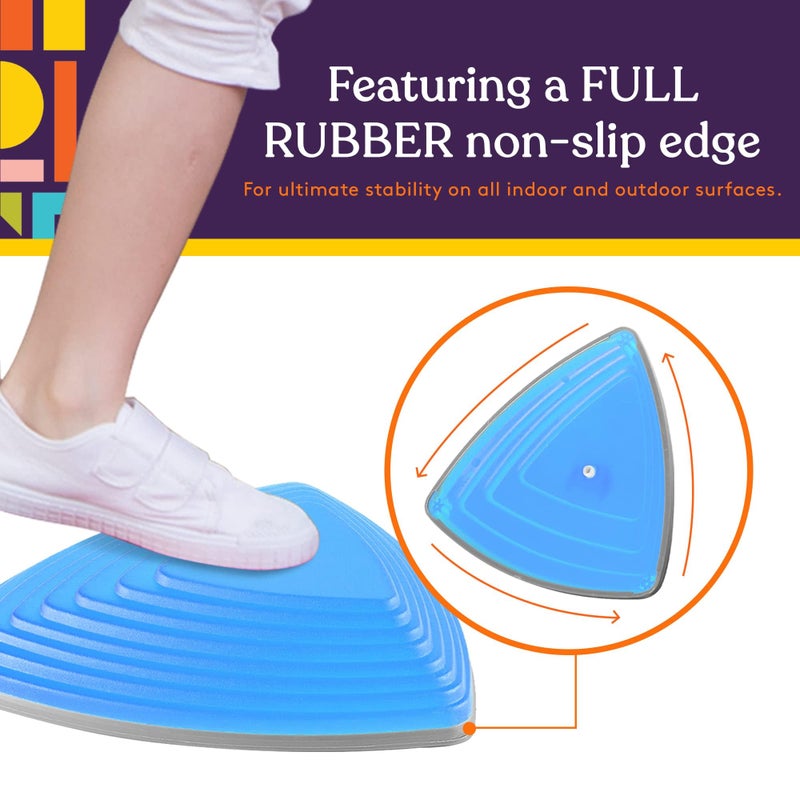Special Supplies Stepping Stones for Kids Indoor and Outdoor Balance Blocks Promote Coordination, Balance, Strength Child Safe Rubber, Non-Slip Edging (12 Pk) - Image 3