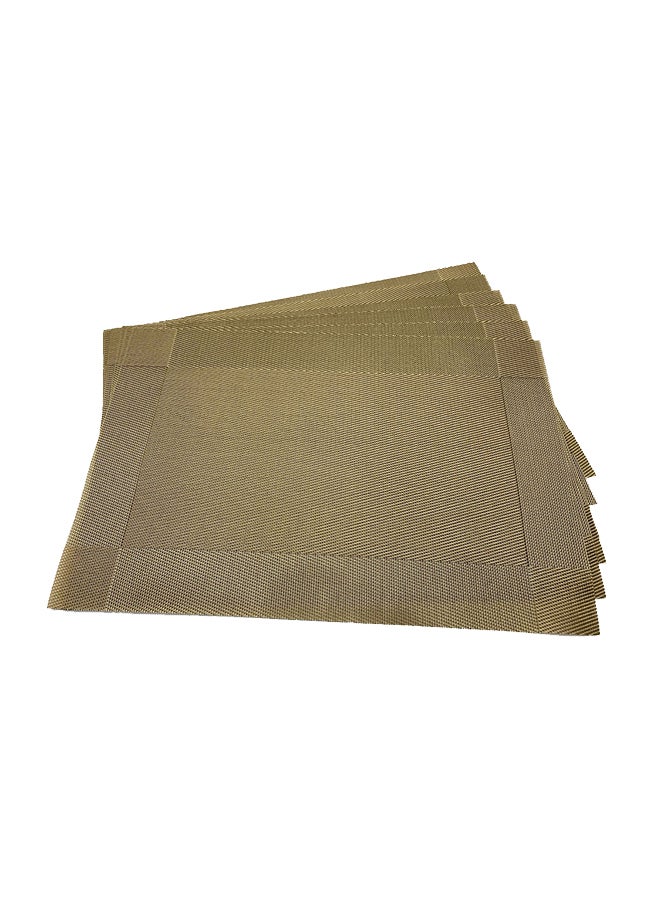 6-Piece Dinning Table Mat Brown - Image 1