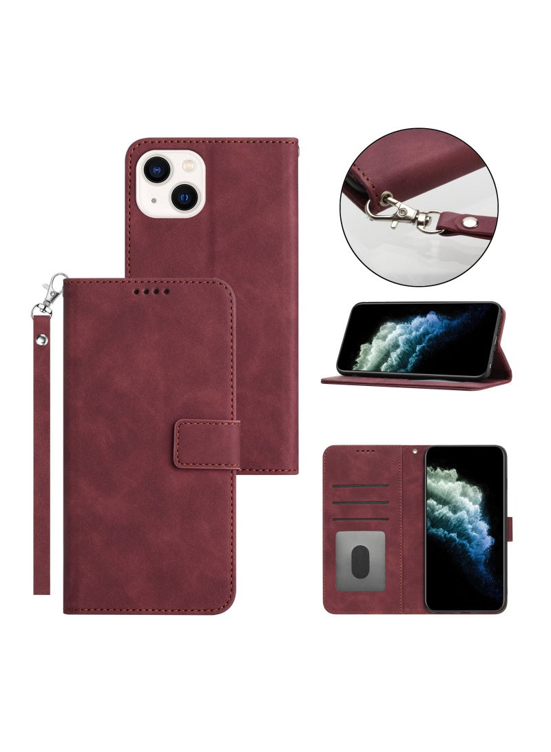Suteni Flip Cover Leather Protective Hidden Card Slots Phone Case for iPhone - Image 2