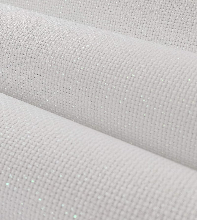 KCS 59" x 1 Yard 14ct Counted Cotton Aida Cloth Cross Stitch Fabric (White Opal) - Image 4