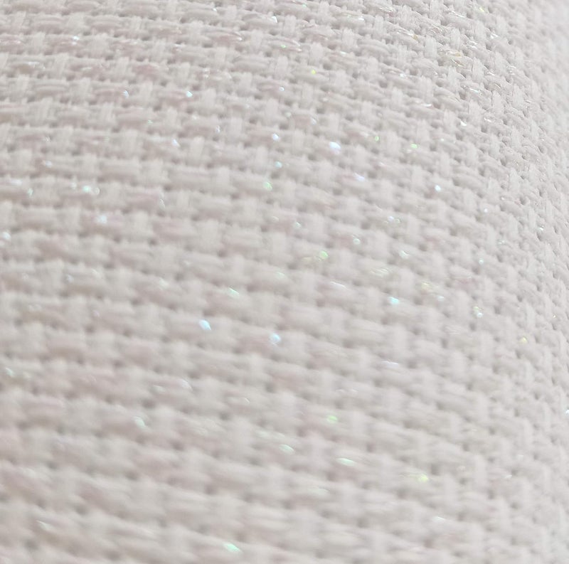 KCS 59" x 1 Yard 14ct Counted Cotton Aida Cloth Cross Stitch Fabric (White Opal) - Image 3