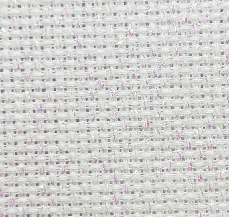 KCS 59" x 1 Yard 14ct Counted Cotton Aida Cloth Cross Stitch Fabric (White Opal) - Image 1