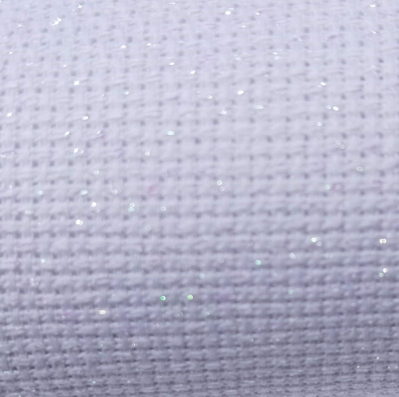 KCS 59" x 1 Yard 14ct Counted Cotton Aida Cloth Cross Stitch Fabric (White Opal) - Image 2