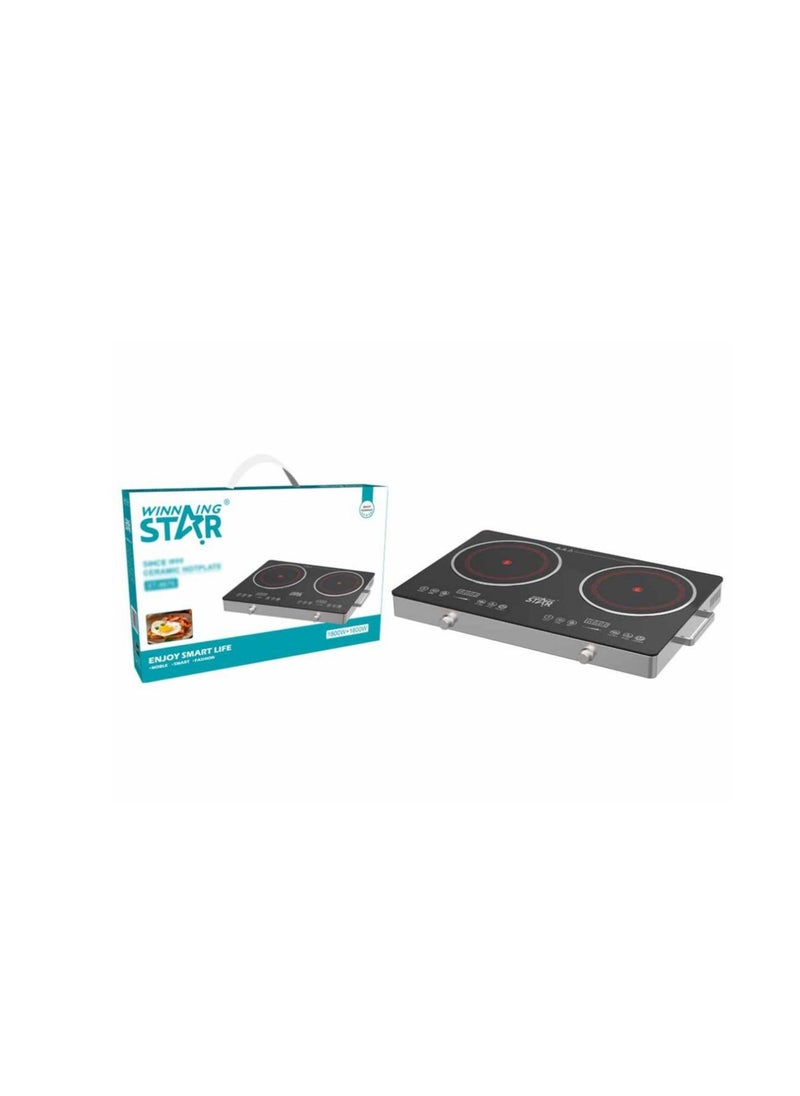 BAIG - 800W Double Electric Cooker, Electric Stove Induction Cooker Hot Plate Electric, Induction stove, Electric burner Adjustable Temp w/Handle for Home - Image 1