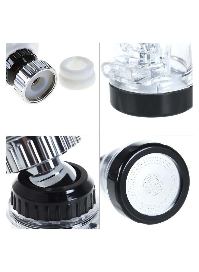 Generic - 360°Swivel Faucet Tap Aerator Transparent Adjustable Water Saving Faucet Splash Proof Filter Booster 3 Modes are Adjustable Used in Bathroom Kitchen Washbasin 3Pcs - Image 1