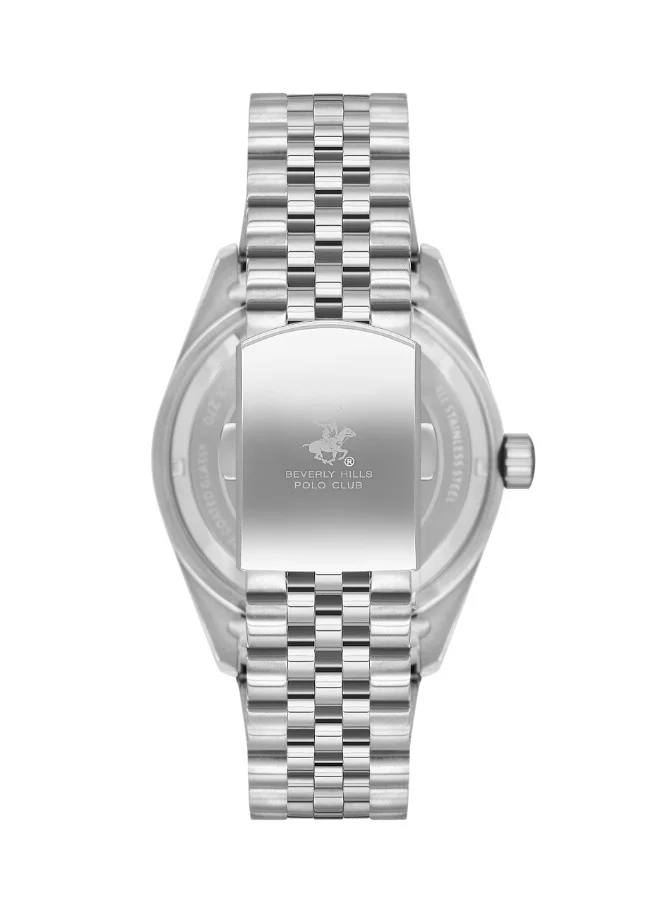 BEVERLY HILLS POLO CLUB Beverly Hills Polo Club BP3632X.300 Men Mechanical Display Watch & Metal Strap Silver