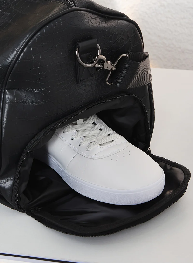 Robert Wood  Croc Embossed Casual Duffle Bag for Men | Best Price UAE
