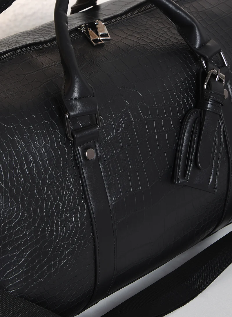 Robert Wood  Croc Embossed Casual Duffle Bag for Men | Best Price UAE