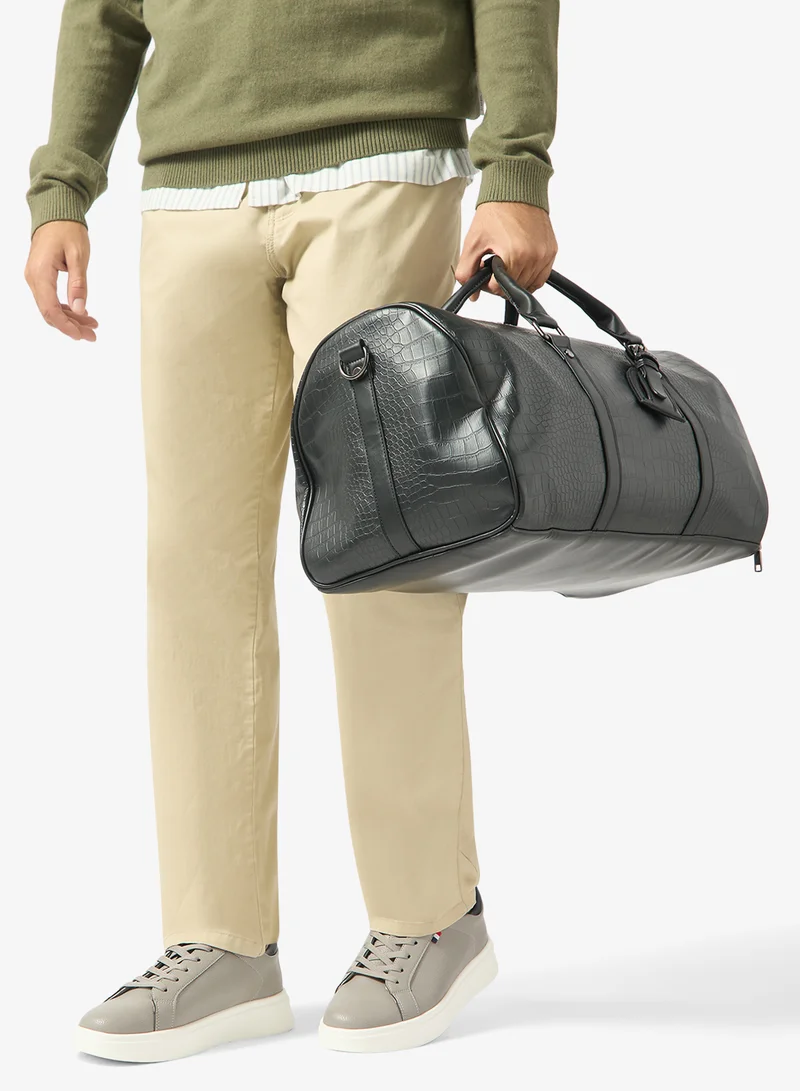 Robert Wood  Croc Embossed Casual Duffle Bag for Men | Best Price UAE