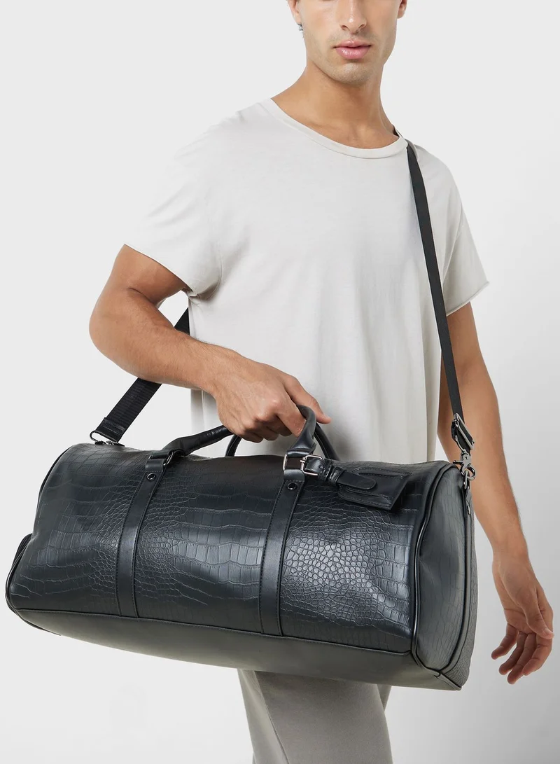 Robert Wood  Croc Embossed Casual Duffle Bag for Men | Best Price UAE