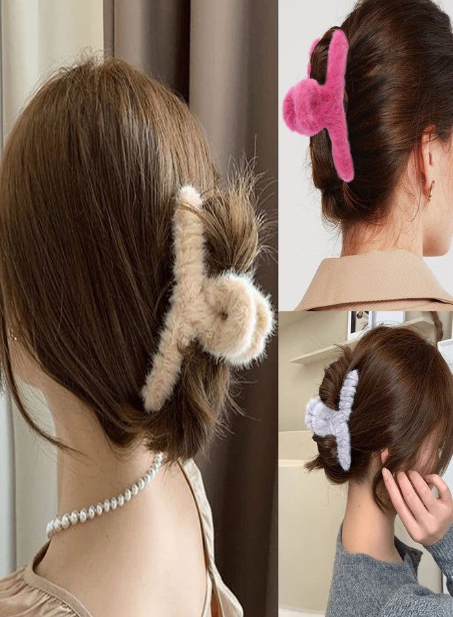 بي جود مشابك شعر بيجود الناعمة للنساء، مشابك شعر مانعة للانزلاق، 4.7 بوصة، مشابك شعر على شكل أخطبوط للشعر الكثيف، مشابك ناعمة للفتيات، 3 قطع - Image 2