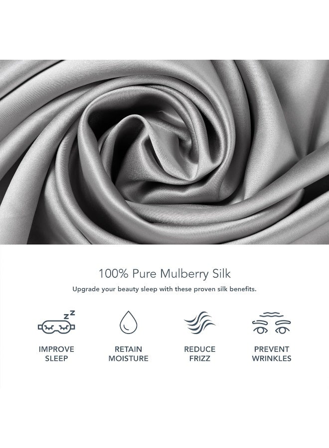 Fishers Finery 25mm 100% Pure Mulberry Silk Pillowcase (Silver King) - Image 4