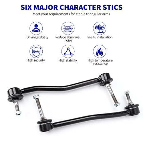 LCWRGS 4WD Front Stabilizer Sway Bar End Links Compatible with 2000 2001 2002 2003 2004 2005 Ford Excursion F-250 F-350 F-450 F-550 Super Duty 4x4, K80273 K80274 - Image 2