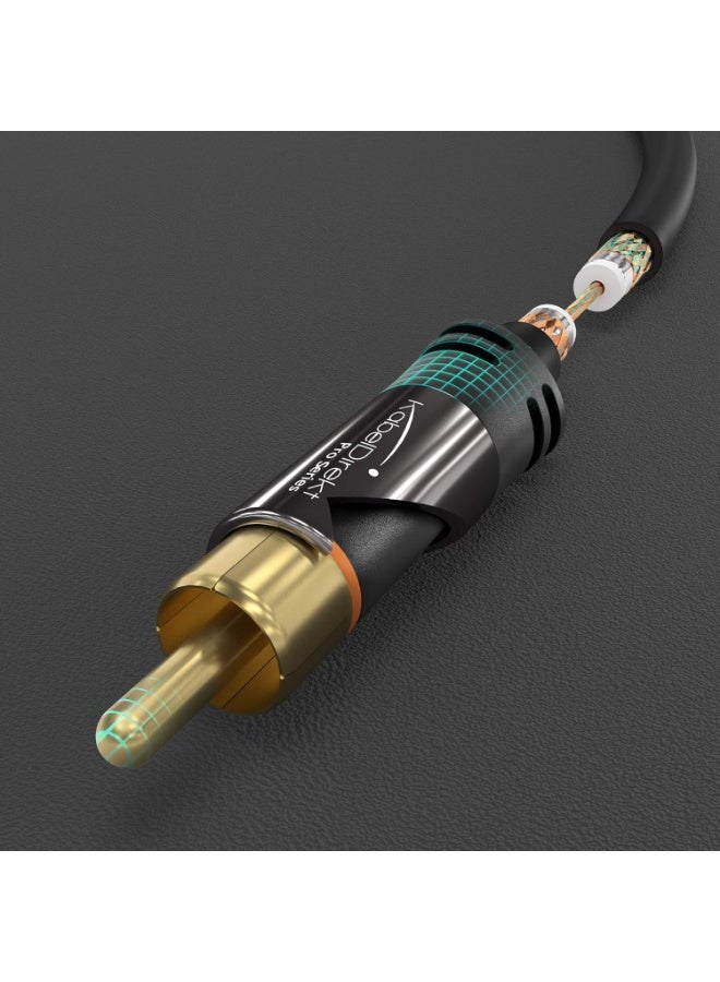 KabelDirekt â€“ 6ft Short â€“ RCA/Phono subwoofer Lead Cable, 1 to 1 RCA/Phono, Audio/Digital/Video (Coax, Male/Male Plugs, for amps/Hi-Fis, Audio Signals/Composite Video, 75 ohm, Black) - Image 5