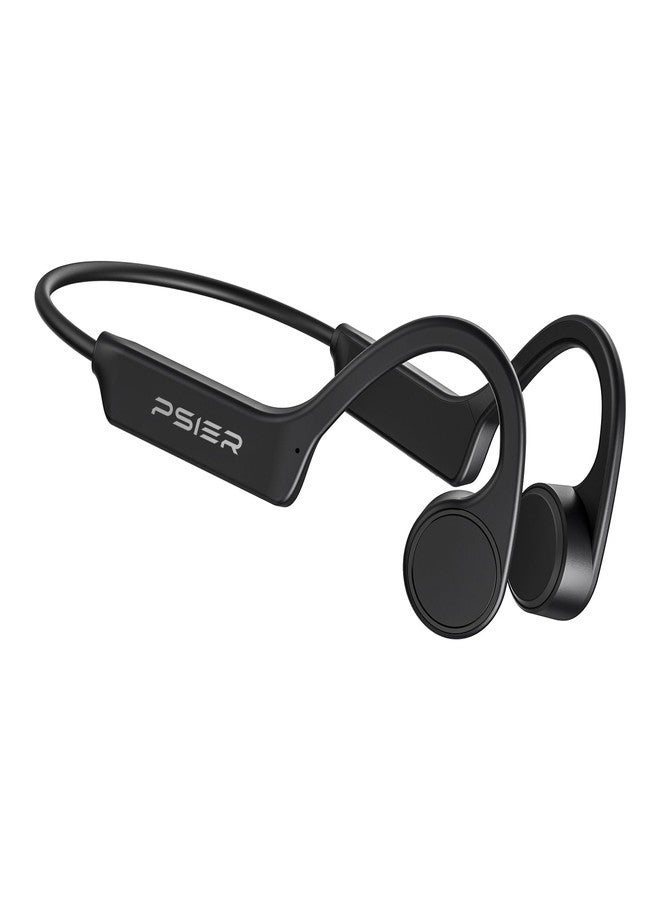 PSIER Bone Conduction Headphones, Bluetooth 5.4 Open Ear Headphones, 10H Playtimes Bone Conduction Earbuds with Mic, IPX6 Waterproof Running Headphones for Hiking, Cycling, Gym (Black) - Image 1