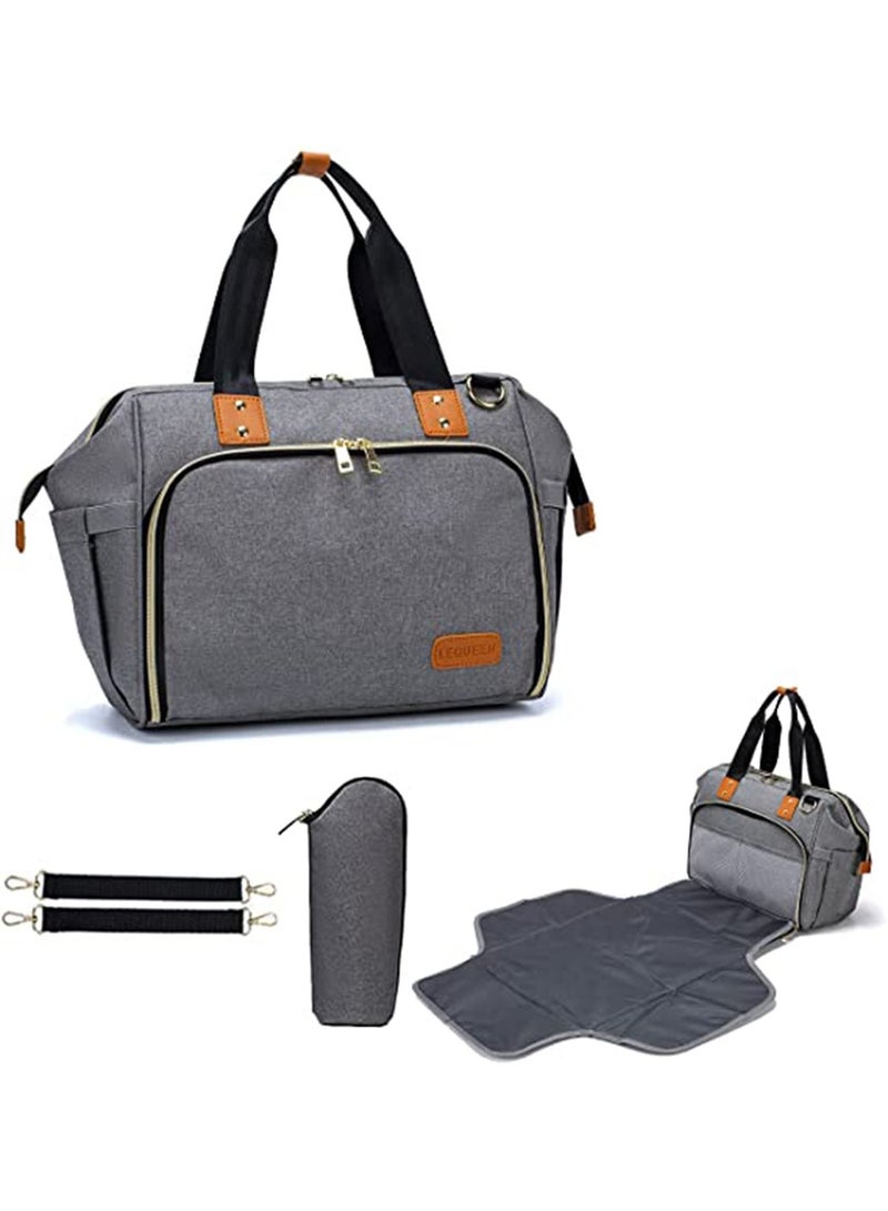 GT-Wheel Diaper Mummy Bag Tote with Bottle Case and Changing Pad, Dikaslon Large Travel Diaper Tote for Mom and Dad, Multifunction Baby Bag for Boys and Girls - Image 1