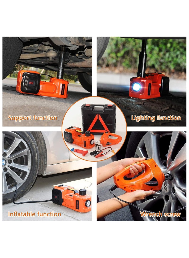 توبيز جاك السيارة الكهربائية من توبي 5 طن 12 فولت جاك سيارة هيدروليكي مع مضخة منفاخ الإطارات وضوء LED ، مقبس أرضي لرفع جاك السيارة الكهربائية لتغيير إطارات سيارات الدفع الرباعي - Image 5