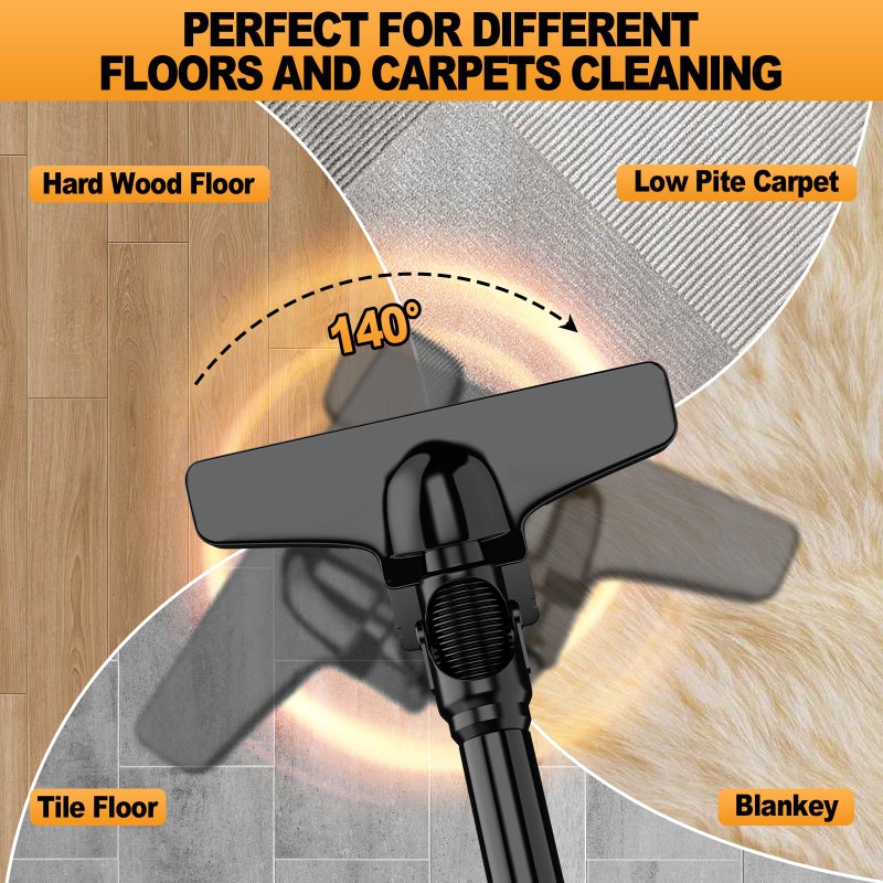 CAMXTOOL Cordless Vacuum for Dewalt 20V Battery, Portable Handheld Vacuum Cleaner with 2 HEPA Filter, 4 Multi Nozzle, Power Shop Vacuum for Home, Car, Floor, Carpet (Battery Not Included) - Image 4