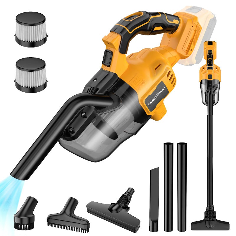 CAMXTOOL Cordless Vacuum for Dewalt 20V Battery, Portable Handheld Vacuum Cleaner with 2 HEPA Filter, 4 Multi Nozzle, Power Shop Vacuum for Home, Car, Floor, Carpet (Battery Not Included) - Image 1