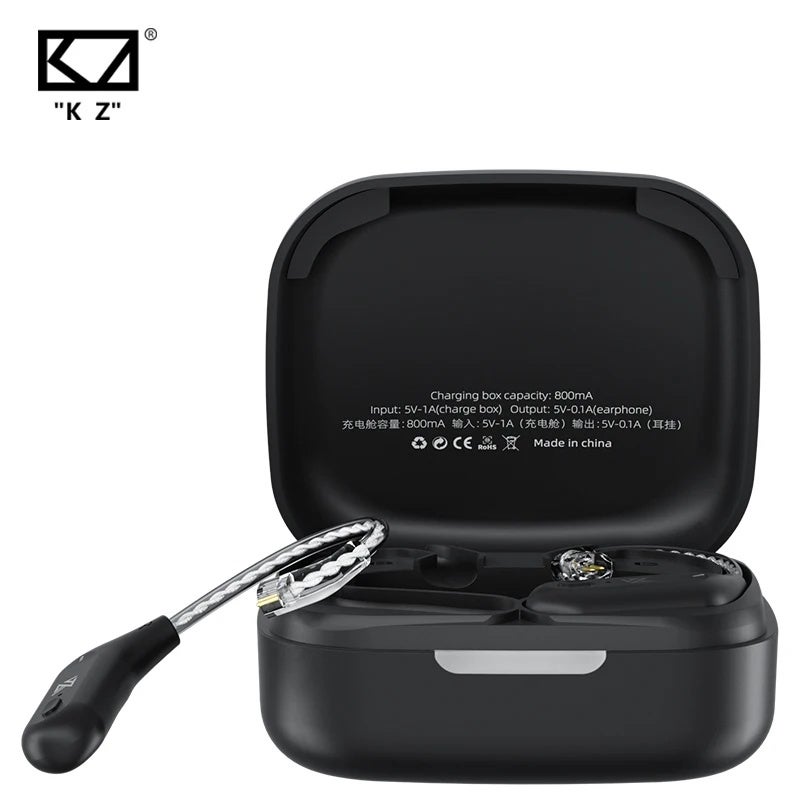 كي زد حقيبة سماعة KZ AZ09 Bluetooth 5.2 Wireless Upgrade Cable Hifi Wireless Ear Hook With Charging Case For KZ TRN CCA Earphones Headset, AZ09 C PIN - Image 3