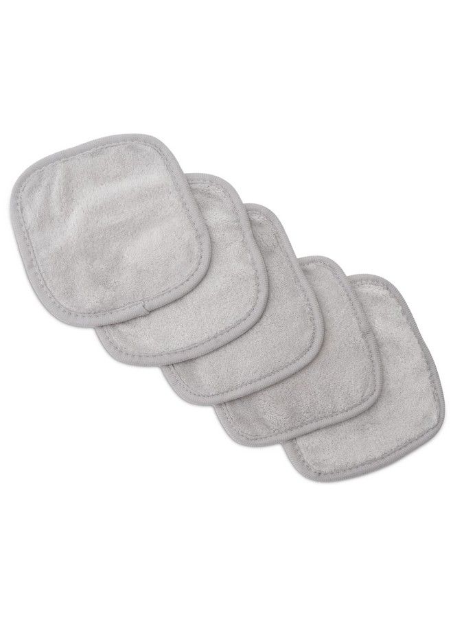 S&T INC. Reusable Makeup Remover Wipes Wash Cloths For Your Face Microfiber Face Cloths Clean Makeup Eyeliner Mascara And Oil From Skin Grey 5 Inch X 5 Inch 5 Pack  - Image 2