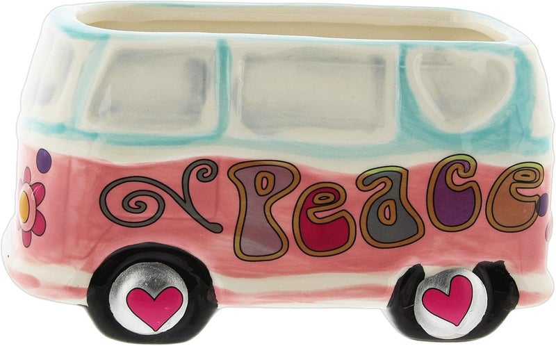 The Bridge Collection Hippy Vehicle Planter Pot (Peace Bus) - Image 2