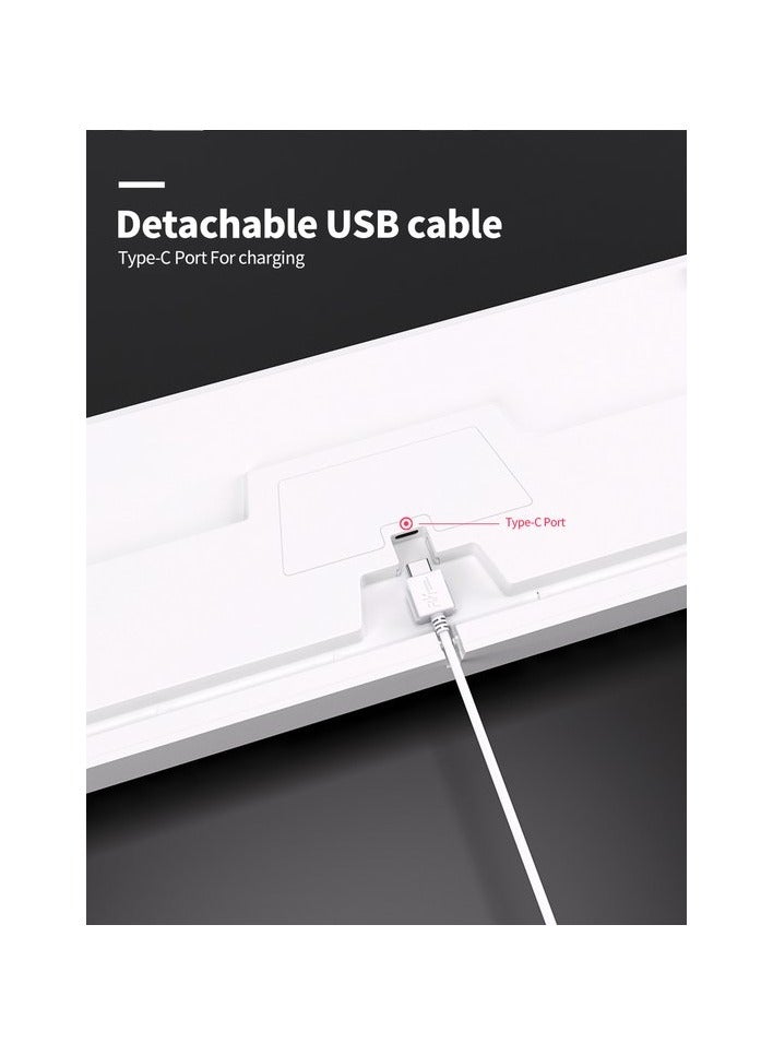 رويال كلودج لوحة مفاتيح الألعاب السلكية Royal Kludge RK R87 TKL RGB القابلة للتبديل الساخن باللون الأبيض - مفتاح أزرق - Image 5