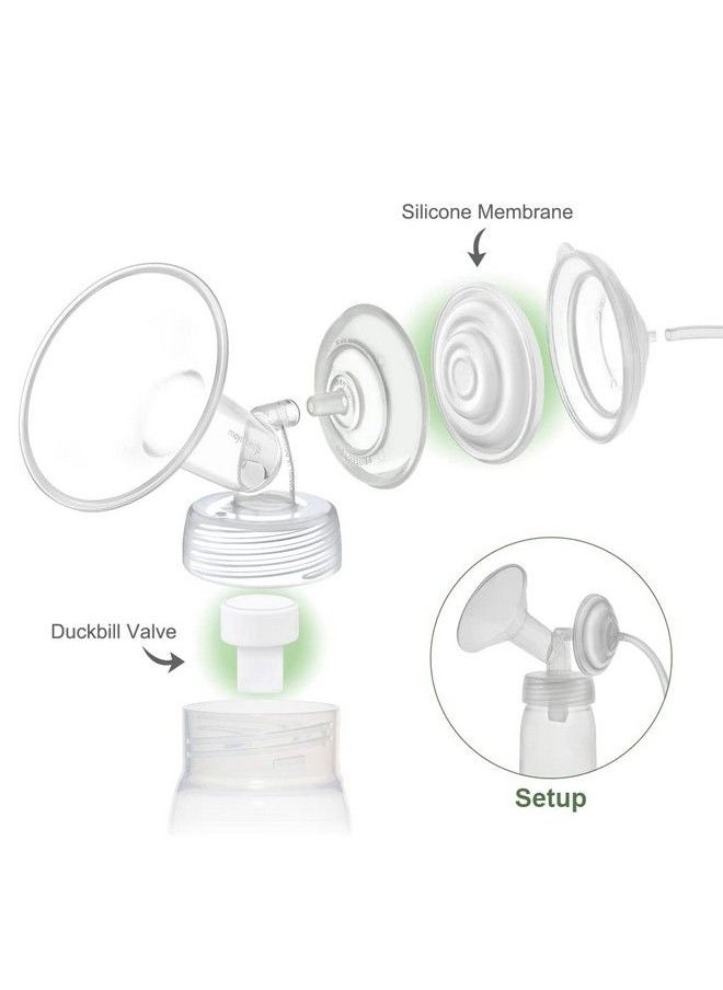 Maymom Pump Parts Compatible With Spectra S1 Spectra S2 Spectra Incl Duckbill Valve Replace Spectra Duckbill Valve Spectra S2 Replacement Parts Not Original Spectra Pump Parts (6 Duckbill 4 Membrane)  - Image 3