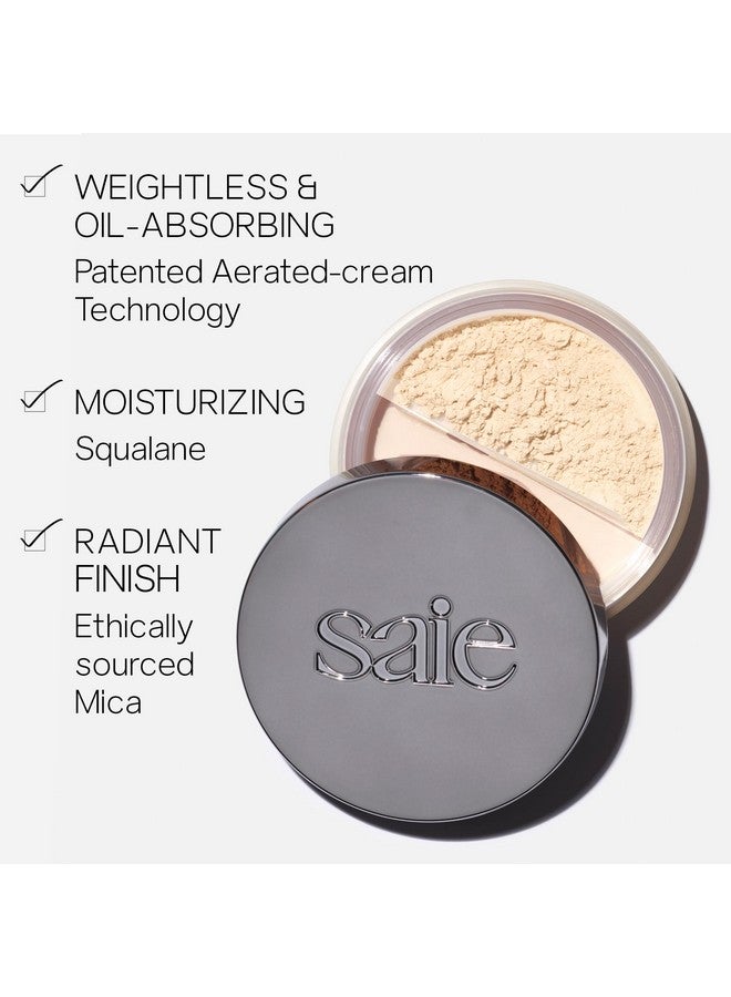 Saie Airset Radiant Loose Setting Powder Weightless Oil Absorbing Face Powder With Squalane Translucent (0.14 Oz) - Image 4