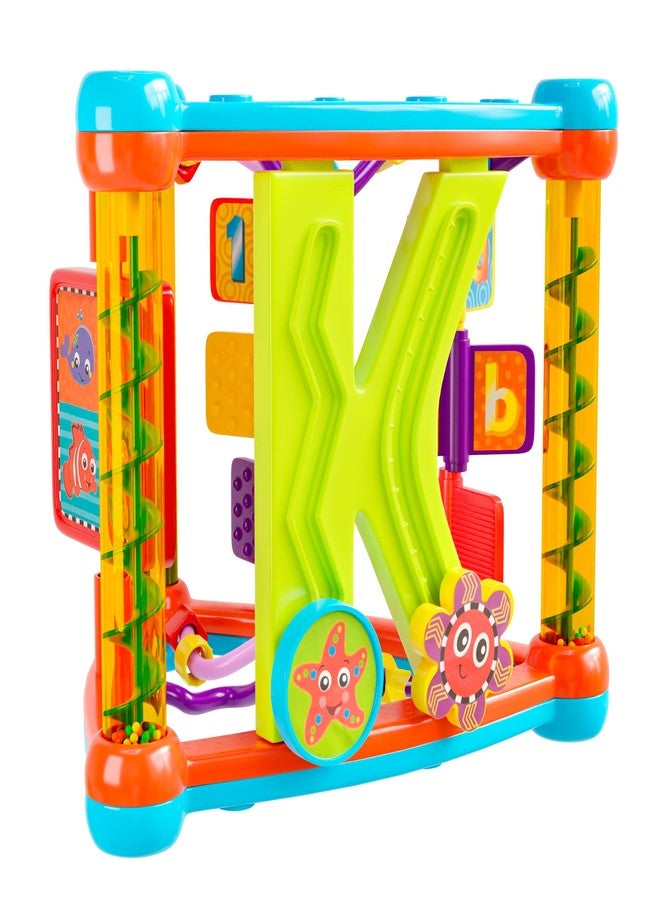 Lollipop Interactive Toddler Activity Triangle - Montessori Toys for Toddlers - Activity Cube for Play and Learning Educational Busy Cube with Shapes, Colors, and Spinners - Image 1