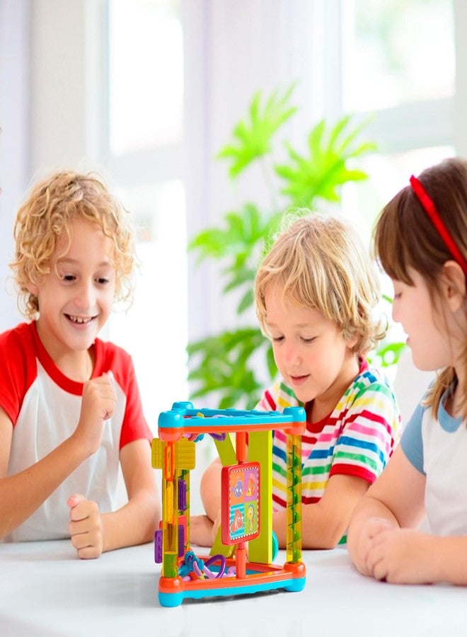 Lollipop Interactive Toddler Activity Triangle - Montessori Toys for Toddlers - Activity Cube for Play and Learning Educational Busy Cube with Shapes, Colors, and Spinners - Image 5