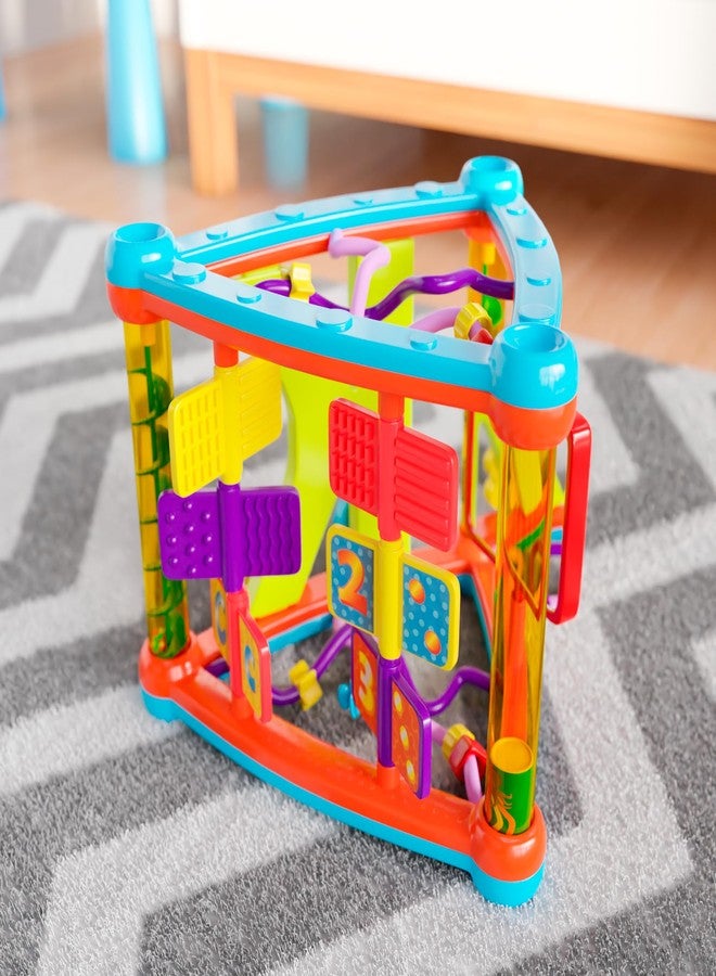 Lollipop Interactive Toddler Activity Triangle - Montessori Toys for Toddlers - Activity Cube for Play and Learning Educational Busy Cube with Shapes, Colors, and Spinners - Image 4